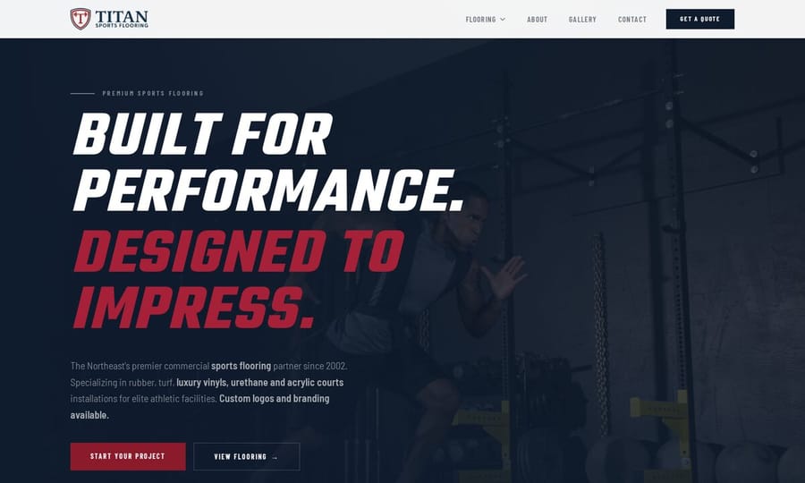 Titan Sports Flooring homepage