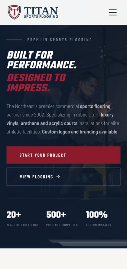Titan Sports Flooring on mobile